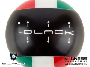MINI Cooper Gear Shift Knob - Black w/ Italian Flag Design